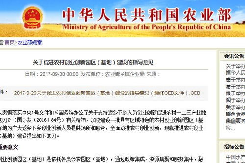 關(guān)于促進(jìn)農(nóng)村創(chuàng)業(yè)創(chuàng)新園區(qū)