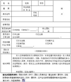 申請(qǐng)表,模版,創(chuàng)新,創(chuàng)業(yè)