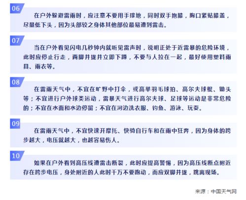 雷雨冰雹天氣安全知識