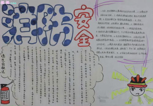 高中安全消防知識手抄報