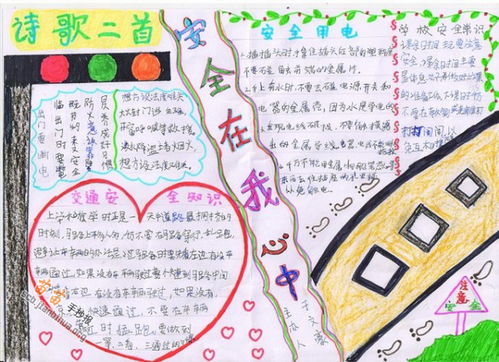 安全知識牢記心中的手抄報