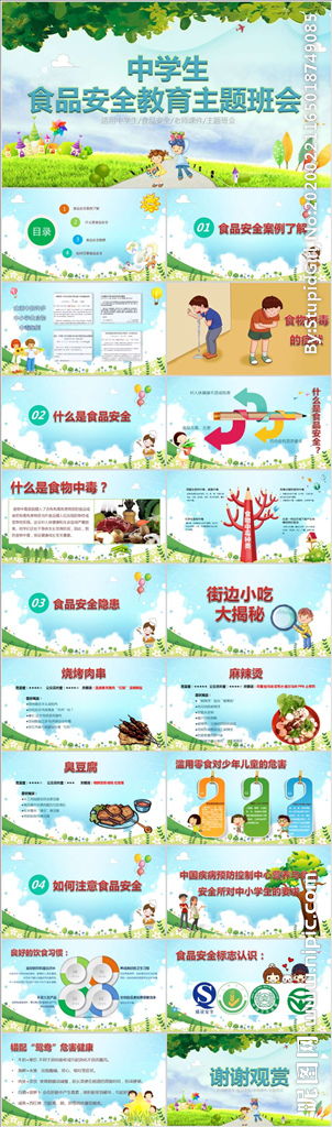 食品安全知識主題班會簡報