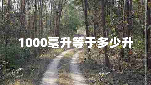 1000毫升等于多少升