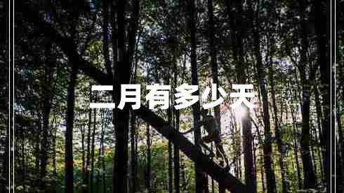 二月有多少天 二月有多少天