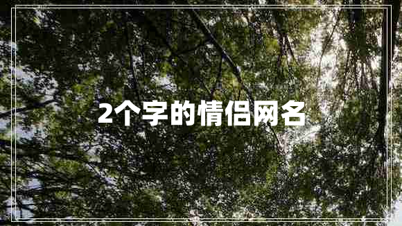 2個字的情侶網(wǎng)名 2個字的情侶網(wǎng)名
