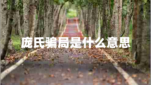 龐氏騙局是什么意思