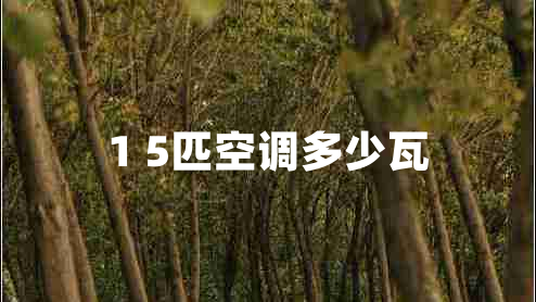 1 5匹空調(diào)多少瓦