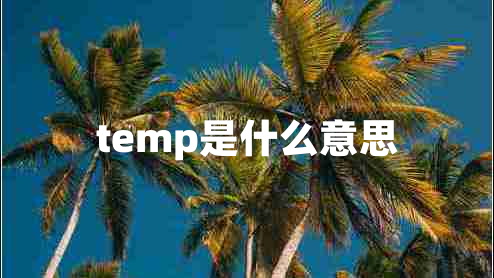 temp是什么意思 temp是什么意思