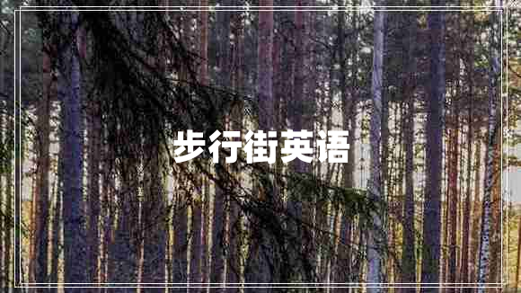 步行街英語