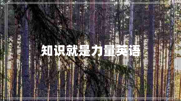 知識就是力量英語