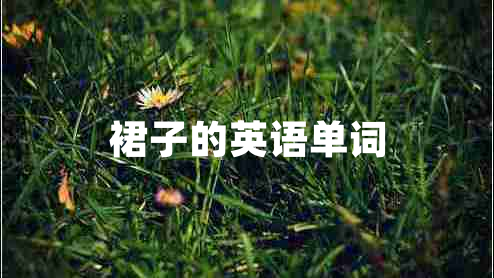 裙子的英語單詞