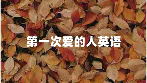 第一次愛的人英語 第一次愛的人英語