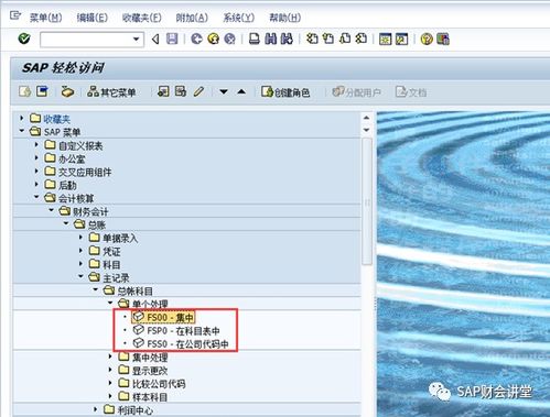sap系統(tǒng)打開會計科目快捷鍵