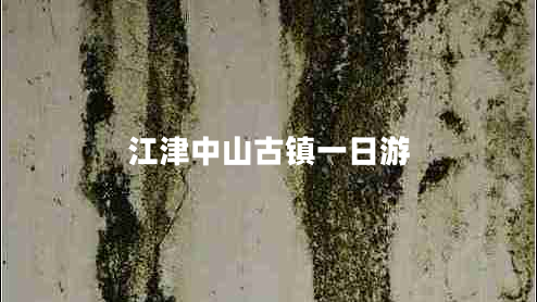 江津中山古鎮(zhèn)一日游 江津中山古鎮(zhèn)一日游