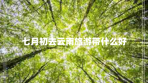 七月初去云南旅游帶什么好
