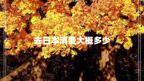 去日本消費(fèi)大概多少