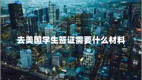 去美國(guó)學(xué)生簽證需要什么材料 去美國(guó)學(xué)生簽證需要什么材料