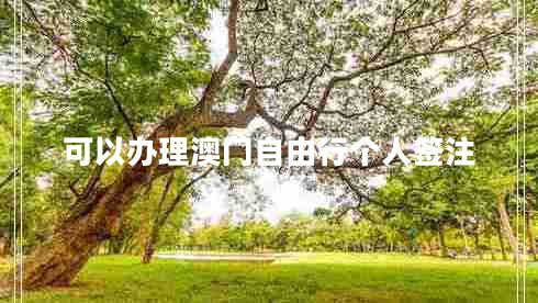 可以辦理澳門自由行個(gè)人簽注