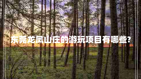 東莞龍鳳山莊的游玩項(xiàng)目有哪些? 東莞龍鳳山莊的游玩項(xiàng)目有哪些?