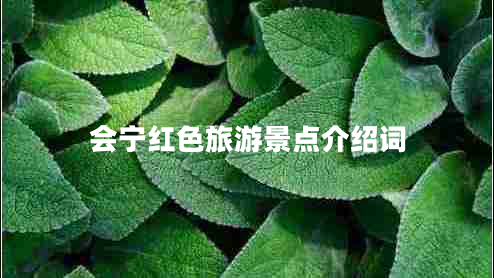 會(huì)寧紅色旅游景點(diǎn)介紹詞