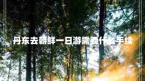 丹東去朝鮮一日游需要什么手續(xù) 丹東去朝鮮一日游需要什么手續(xù)