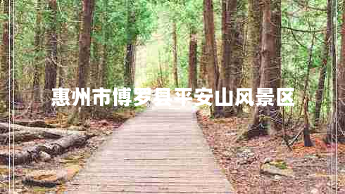 惠州市博羅縣平安山風(fēng)景區(qū)
