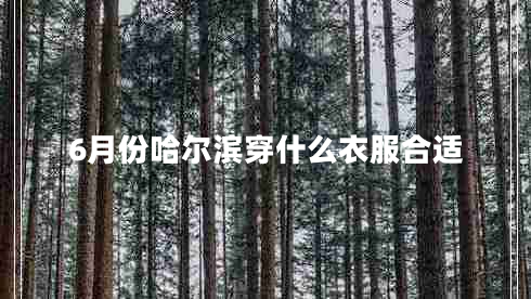 6月份哈爾濱穿什么衣服合適