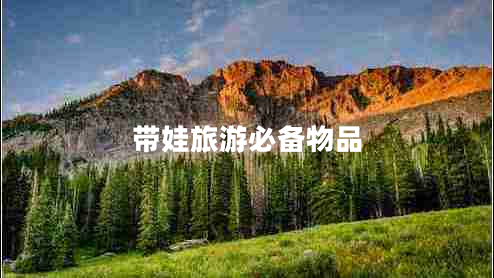 帶娃旅游必備物品