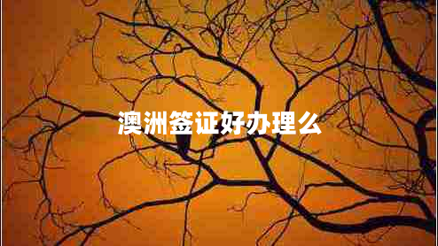 澳洲簽證好辦理么 澳洲簽證好辦理么