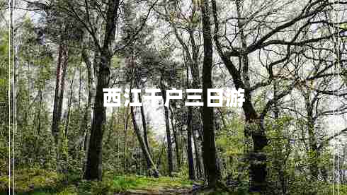 西江千戶三日游