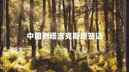 中國到塔吉克斯坦簽證 中國到塔吉克斯坦簽證