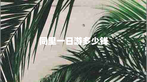 同里一日游多少錢 同里一日游多少錢