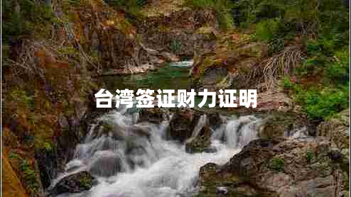 臺(tái)灣簽證財(cái)力證明