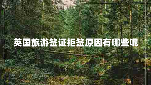 英國旅游簽證拒簽原因有哪些呢