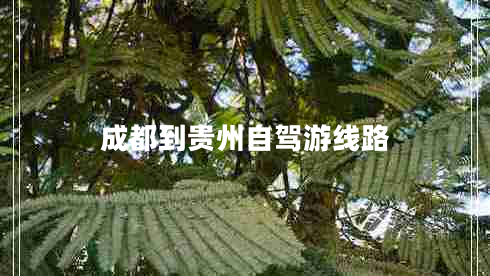 成都到貴州自駕游線路 成都到貴州自駕游線路