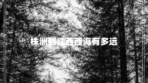 株洲到江西西海有多遠