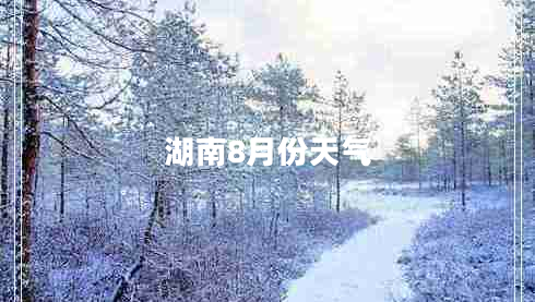 湖南8月份天氣