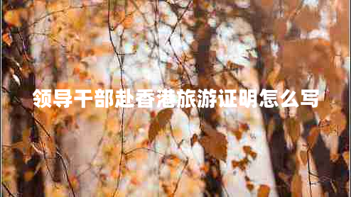 領導干部赴香港旅游證明怎么寫 領導干部赴香港旅游證明怎么寫