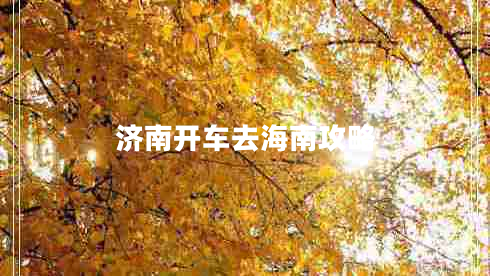 濟(jì)南開車去海南攻略 濟(jì)南開車去海南攻略