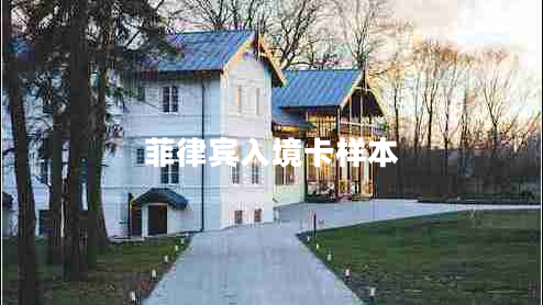 菲律賓入境卡樣本 菲律賓入境卡樣本