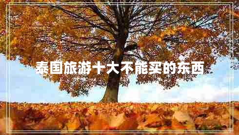 泰國旅游十大不能買的東西 泰國旅游十大不能買的東西