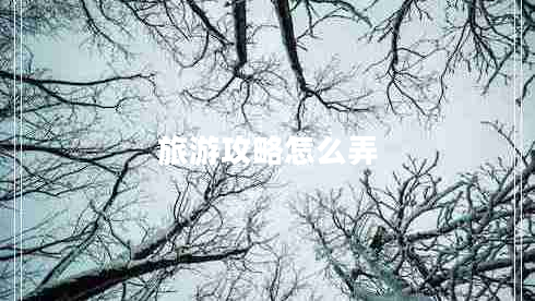 旅游攻略怎么弄 旅游攻略怎么弄