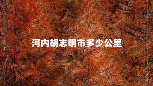 河內(nèi)胡志明市多少公里