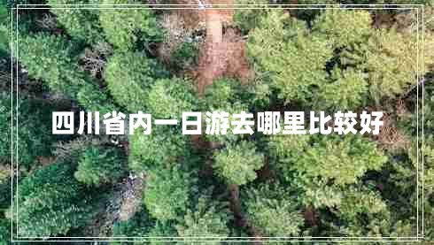 四川省內一日游去哪里比較好