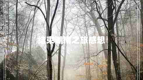 結(jié)束湖南之旅感想 結(jié)束湖南之旅感想