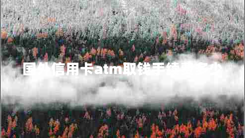 國外信用卡atm取錢手續(xù)費多少