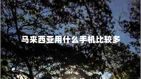 馬來西亞用什么手機比較多 馬來西亞用什么手機比較多