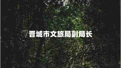 晉城市文旅局副局長 晉城市文旅局副局長