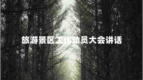 旅游景區(qū)工作動(dòng)員大會(huì)講話