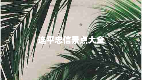 連平忠信景點大全 連平忠信景點大全
